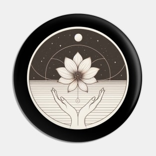spiritual hippie calming peaceful flower illustration Pin