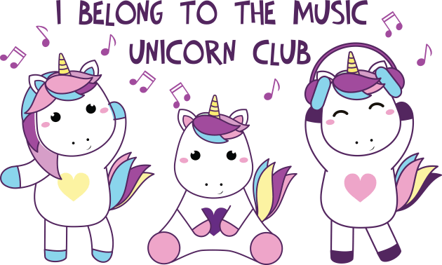 I belong to the music unicorn club Kids T-Shirt by grafart
