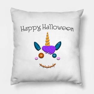 Happy Halloween Unicorn Pillow