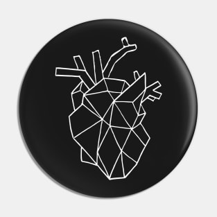 Geometric heart Pin