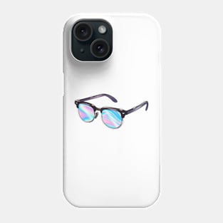 Sunglasses with holographic lenses Phone Case