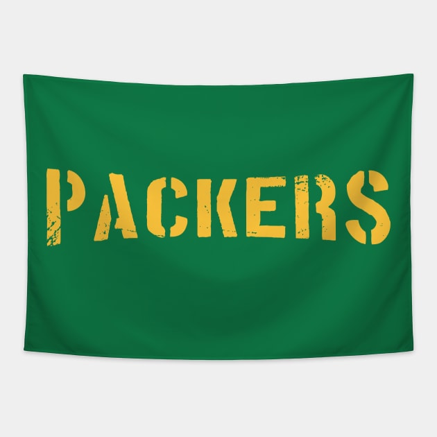 PACKERS STENCIL Tapestry by GS