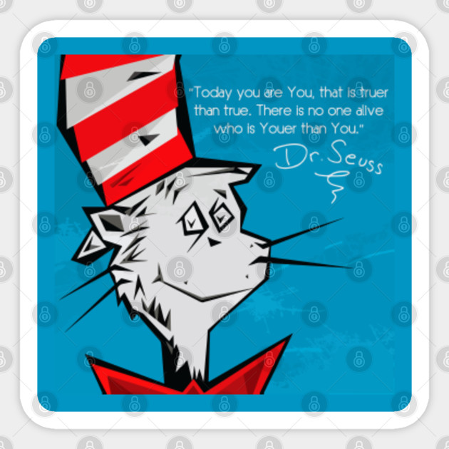 Dr Suess Cat In A Hat Dr Seuss Sticker Teepublic