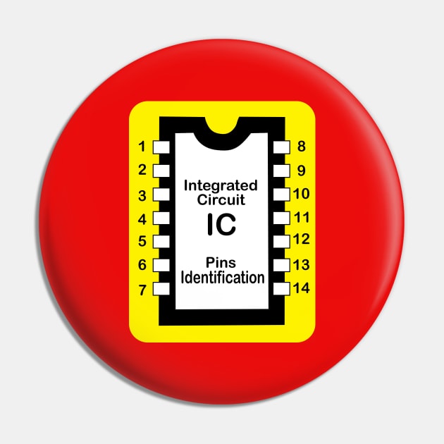 integrated circuit IC pin identification sticker for electronics electrical engineering students and electricians Pin by ArtoBagsPlus