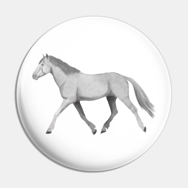 Grey horse Pin by Shyflyer