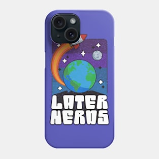 Space Rocket Funny Cartoon Sci Fi Later Nerds Phone Case