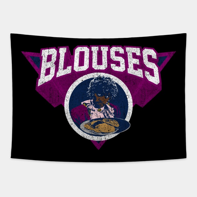 Blouses Basketball Tapestry by huckblade