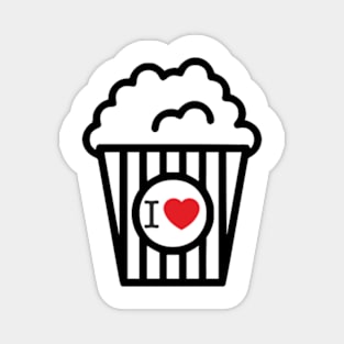 Popcorn,Lover Heartbeat,Gift Popcorn T-Shirt. Magnet