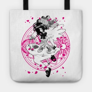 Sakura Magic Circle (black) Tote