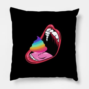 Rainbow Poop and Mouth Pillow