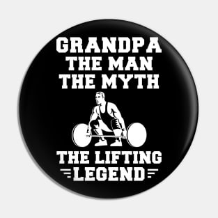 Grandpa, the Lifting Legend - Adding Humor and Muscle to Your Wardrobe! Pin
