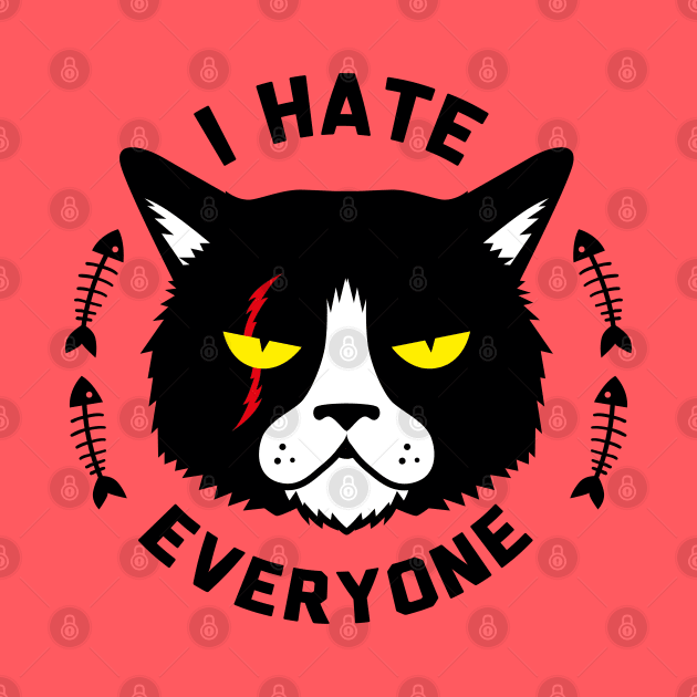 I hate everyone cat (the original) by VectorLance