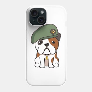 Green Beret English Bulldog Phone Case