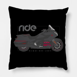 Ride gold wing black Pillow