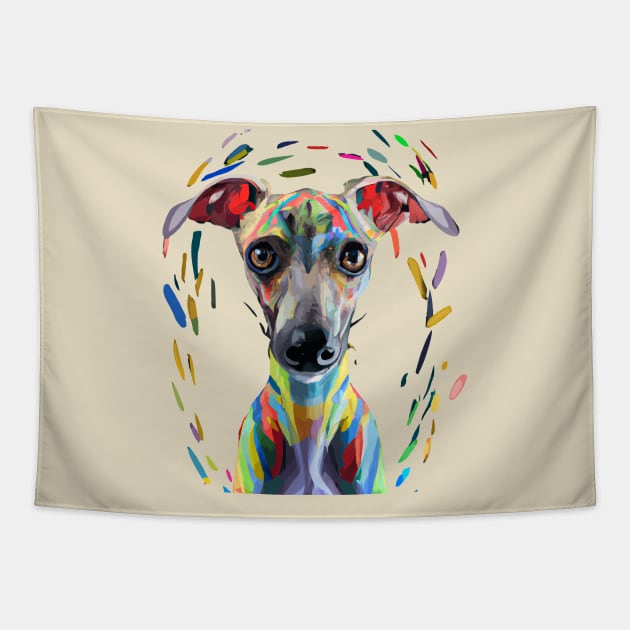 Italian Greyhound Sighthound Painting Poster Art Tapestry by Furrban