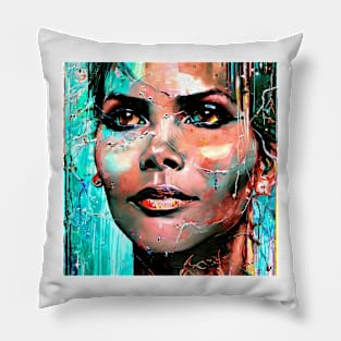 Face of Halle Berry Pillow