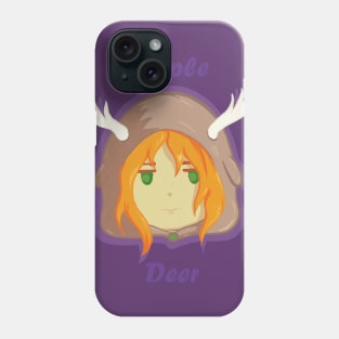 Girl in a deer costume Phone Case