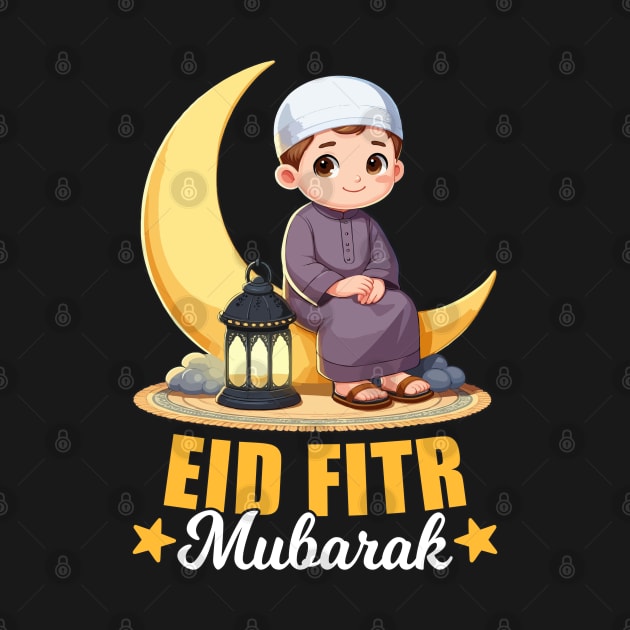 Happy Eid Fitr Mubarak Shirt Muslim Boys Kids Eid Al Fitr by Bluzzkar