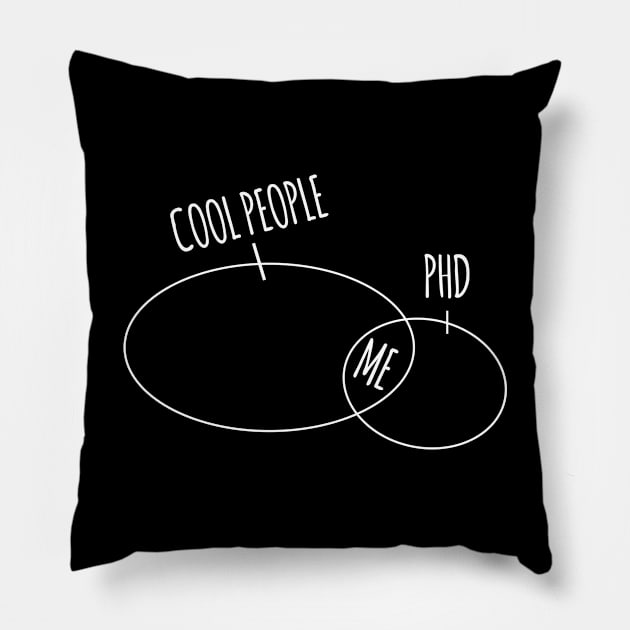 Cool People Me Phd Cool Creative Funny Beautiful Design Pillow by Stylomart