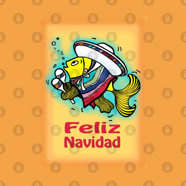 Feliz Navidad Mexicab Fish by FabSpark