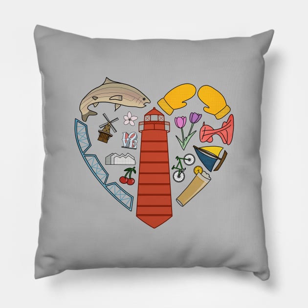 Grand Rapids Love Pillow by CupcakeCandice