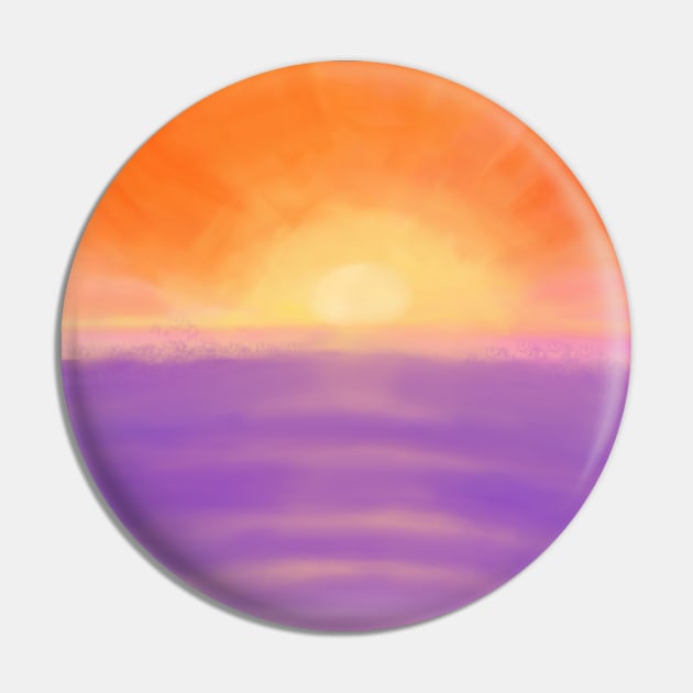 Calming Sunset Pin by ArtistsQuest