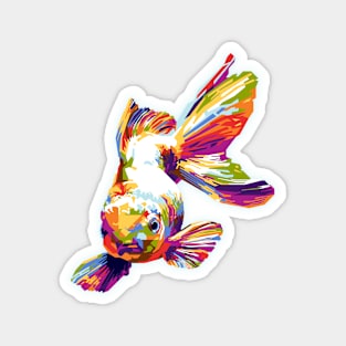 colorful goldfish in wpap style Magnet