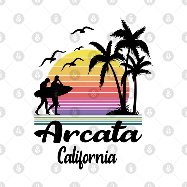 Arcata California Seaside Retro Sunset by HomeSpirit