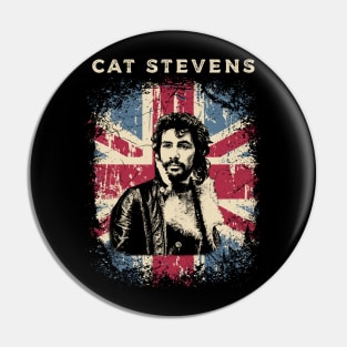 Vintage Distressed Cat Stevens Pin