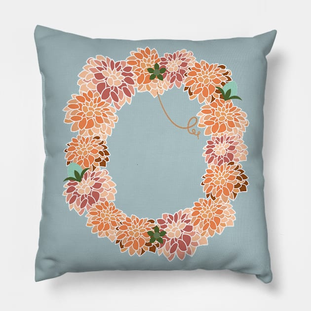 Letter O Floral Pillow by CTstudio