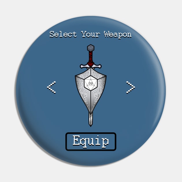 D&D Select Your Weapon: Sword&Shield Pin by FuManChu