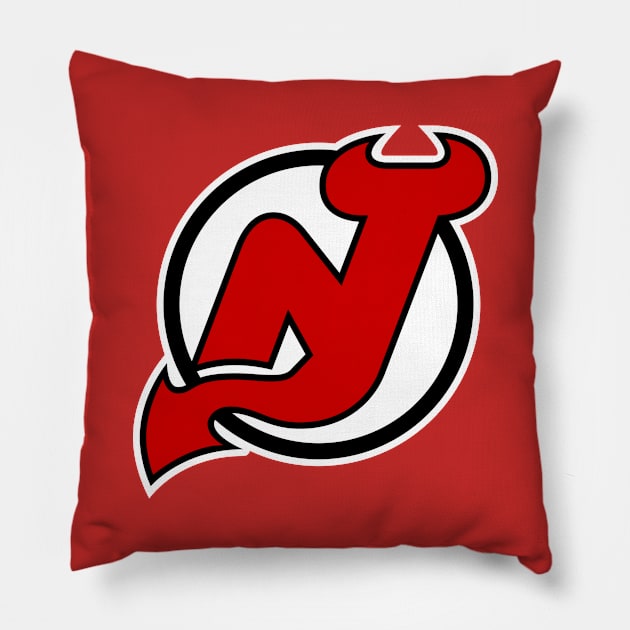 New Jersey Devils Pillow by Lesleyred