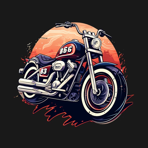 Vintage Retro Motorcycle by Nenok