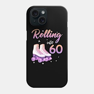 60 Years Old Birthday Girls Rolling Into  60th Birthday Phone Case