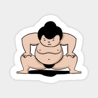 Mighty Showdown: Cartoon Sumo Wrestler Magnet