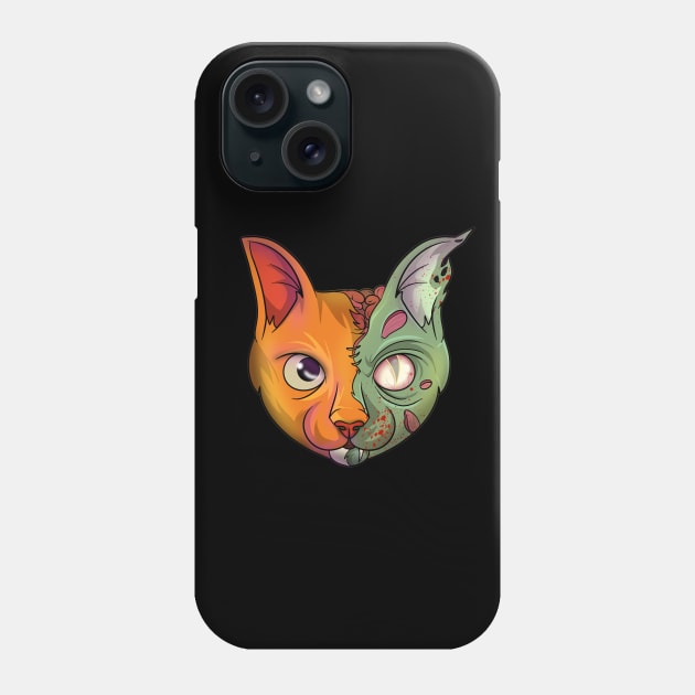 Undead Zombie Cat Phone Case by Trendy Black Sheep