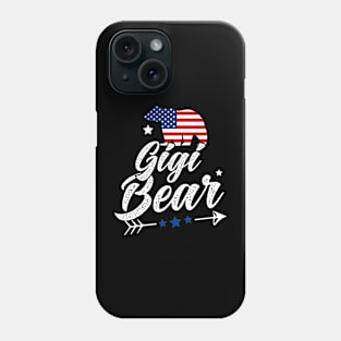 Gigi Bear Patriotic Flag Matching 4th Of July Phone Case