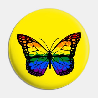 Rainbow Butterfly Pin