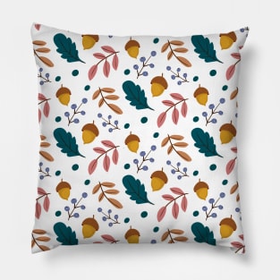 retro falling leaves Pillow