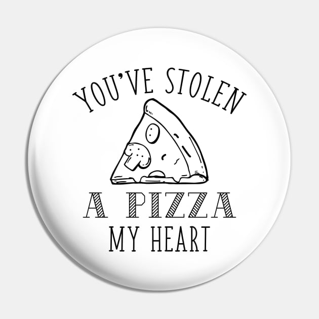 A Pizza My Heart Pin by LuckyFoxDesigns