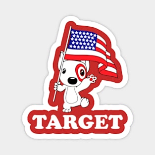 American Flag Bullseye Team Member Magnet