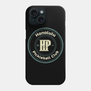 Vintage Retro Logo of Honolulu Pickleball Club Phone Case