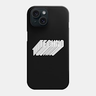 techno logo design Phone Case