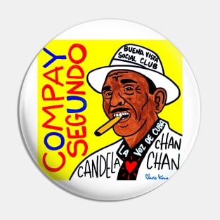 Compay Segundo pop folk art Pin