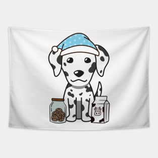 Funny Dalmatian is having a midnight snack Tapestry