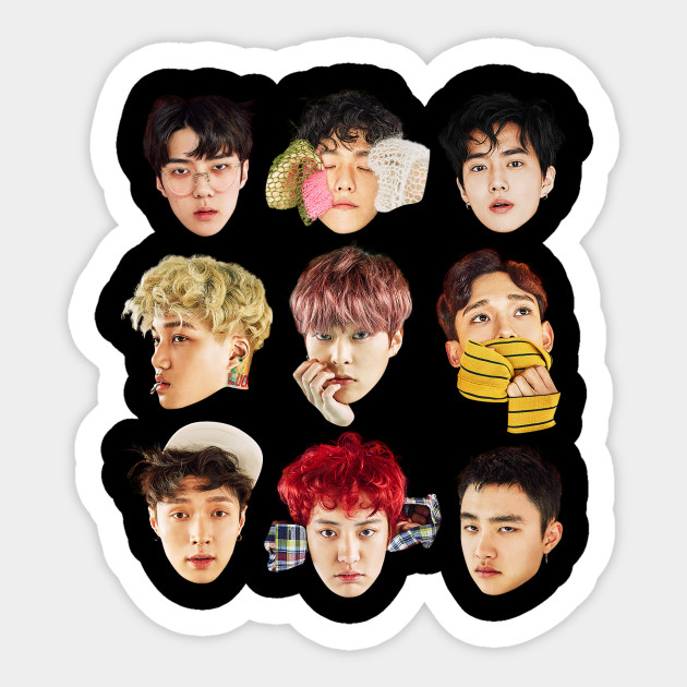 exo lucky one exo sticker teepublic