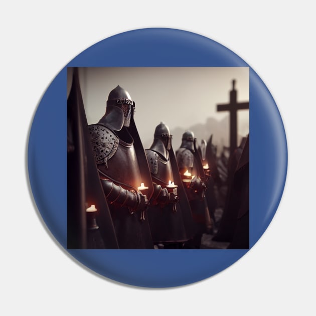 Knights Templar in The Holy Land Pin by Grassroots Green