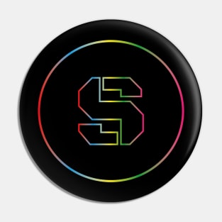 letter S colorful design Pin