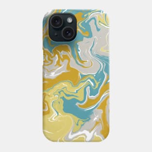 Shades of Happy Yellow Green and Gray Aesthetic Marble Pattern Phone Case