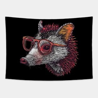 Spectacled Spines: The Tenrec Fashionista Tee Tapestry